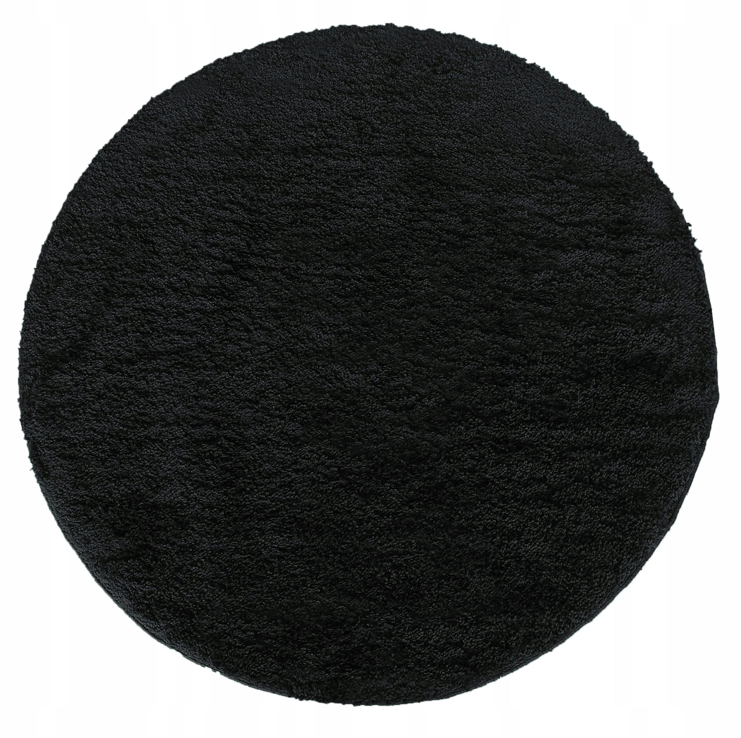 Pluszowy Dywan Alpaca Soft Koło Shaggy 100cm czarny