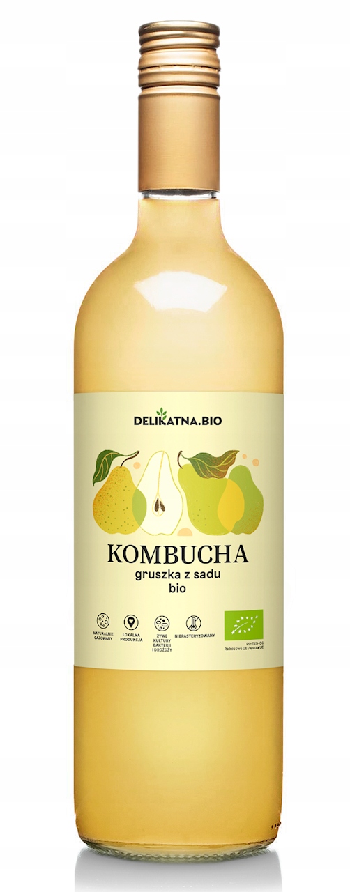 Levně Hrušková Kombucha Bio 750 ml Jemná (kyselina)