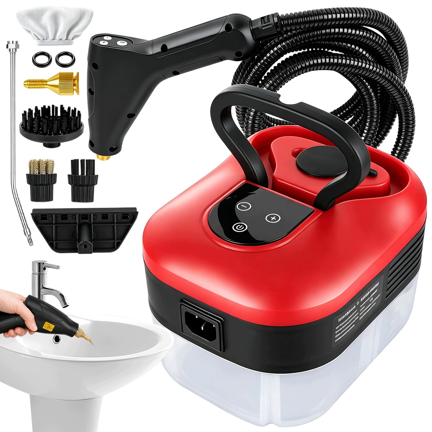 Parní Žehlička 2500 W S Regulací Páry, Červená, Pro Digestoř V Koupelně, Spáry