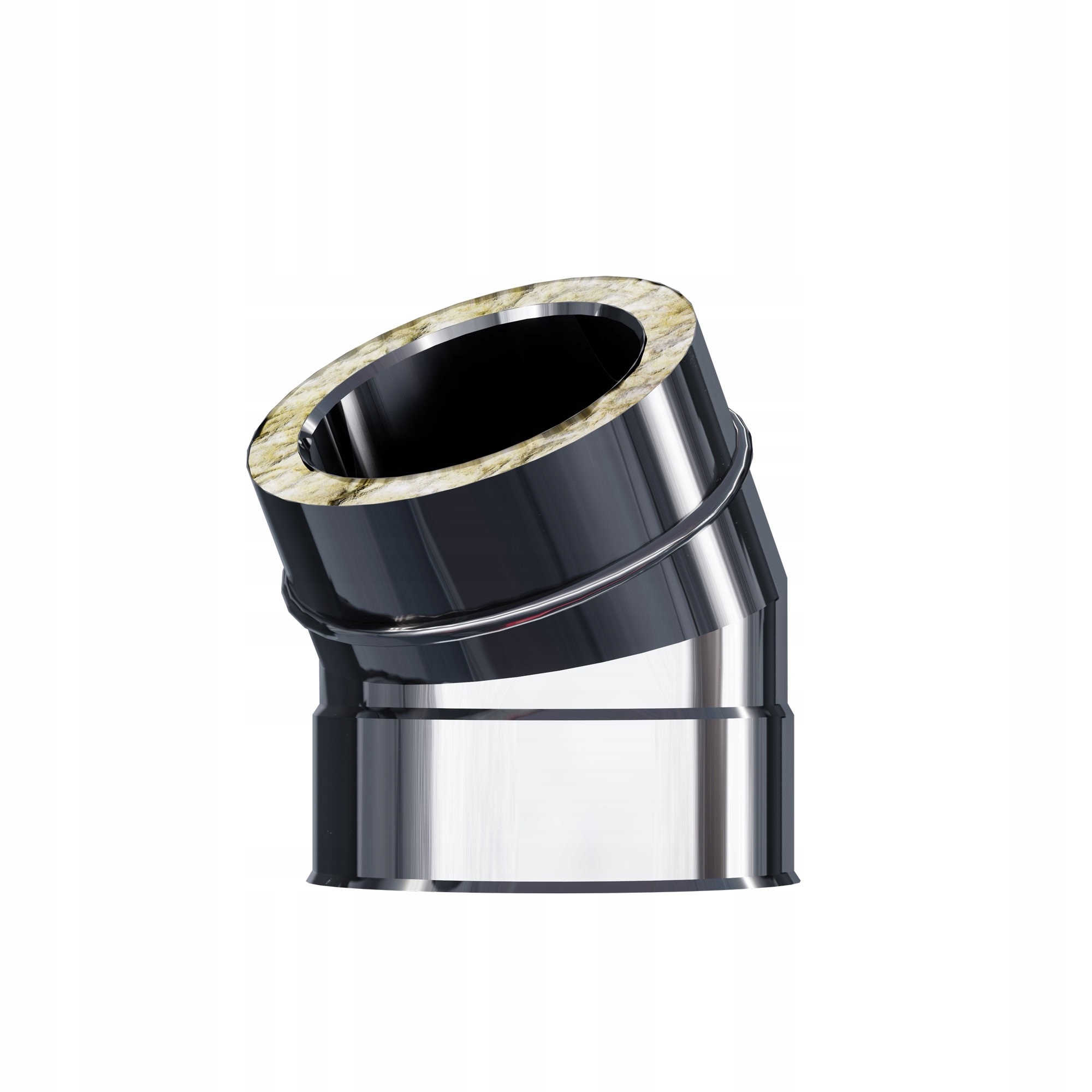 Kzd Slim Koleno izolované fi 140 0,8 mm 30 stupňů komínová vložka ocel žár