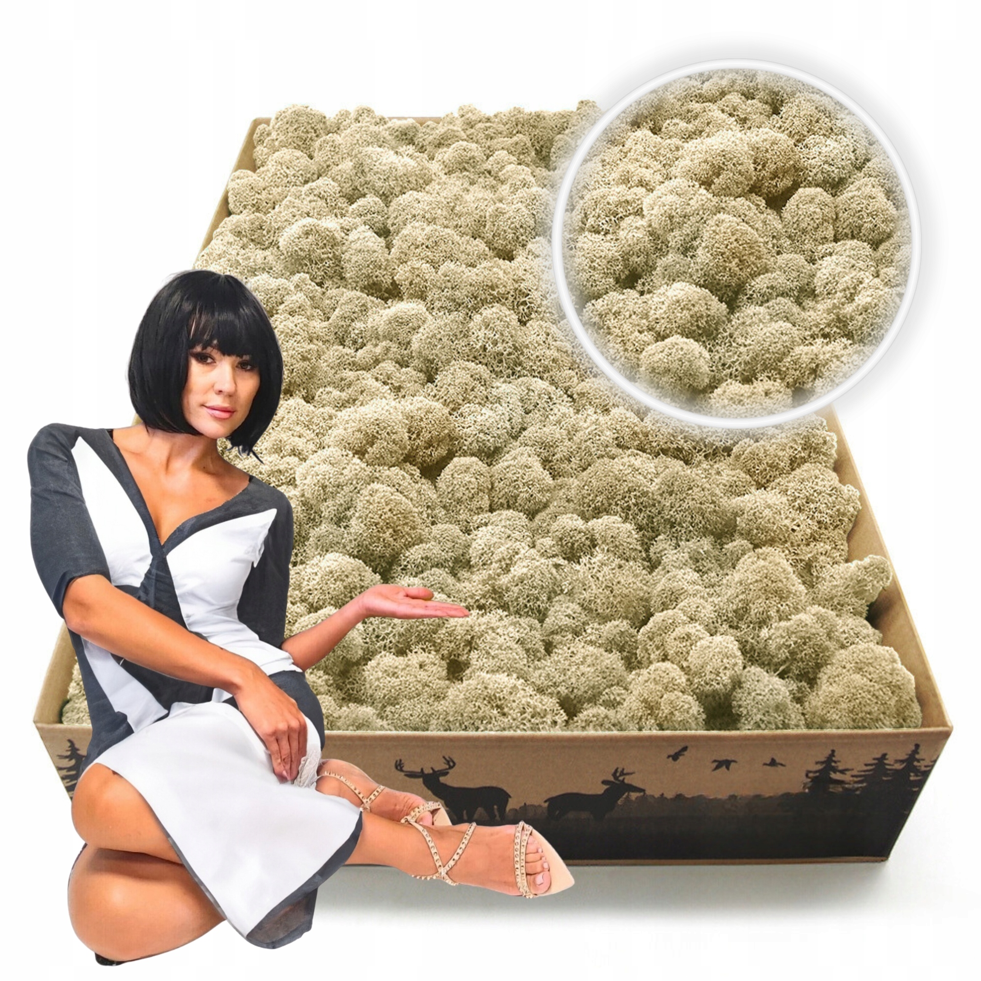 Mech Chrobotek Reniferový finský 2kg Čištěný Premium nejvyšší kvalita