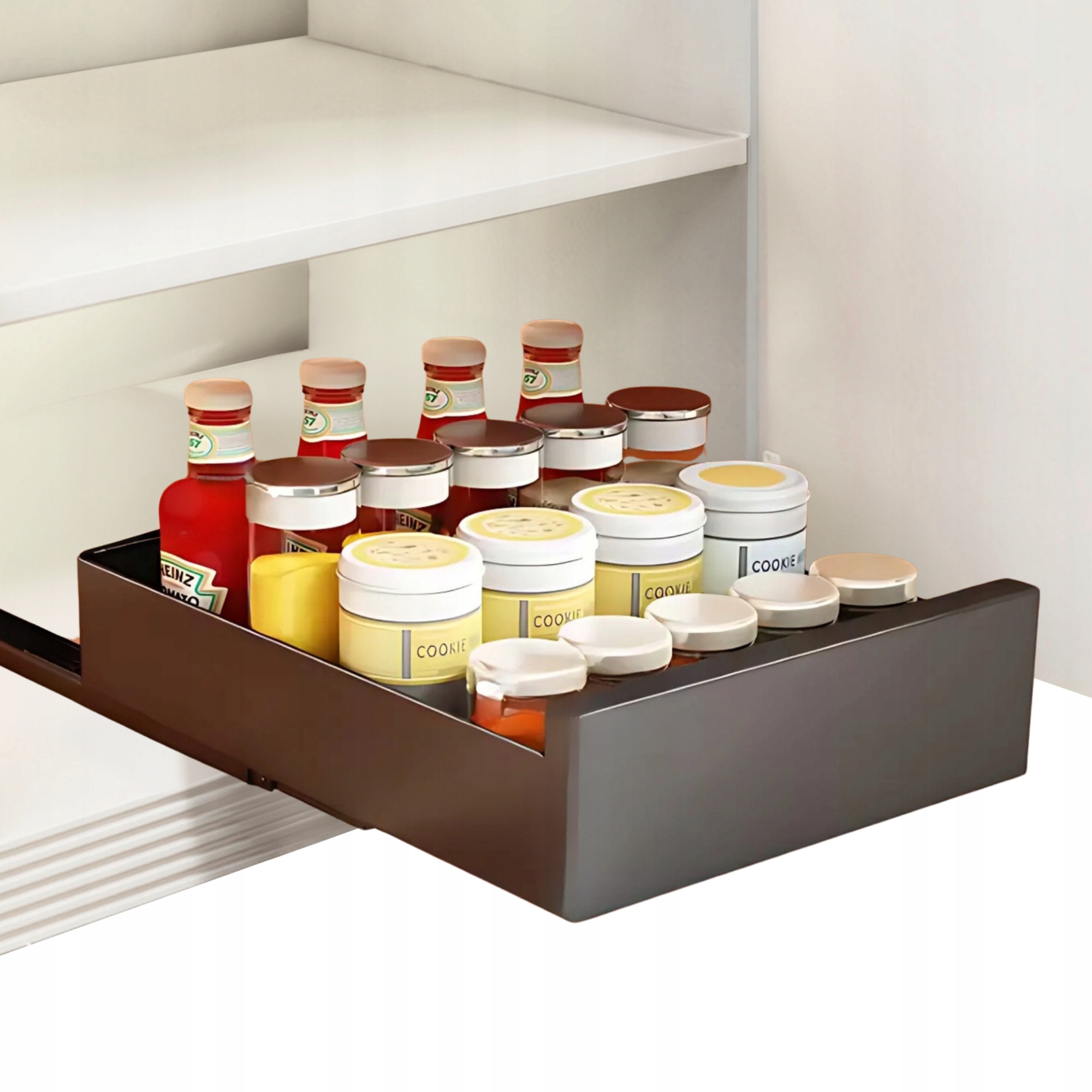 PÓŁKA ORGANIZER KUCHENNY CARGO WYSUWANY METAL SZUFLADA DO SZAFKI 35 CM