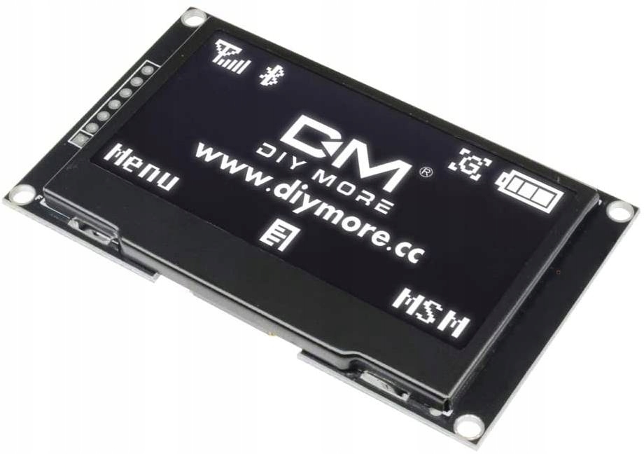Grafický displej Oled 128×64 pixelů 2,42` Bílý
