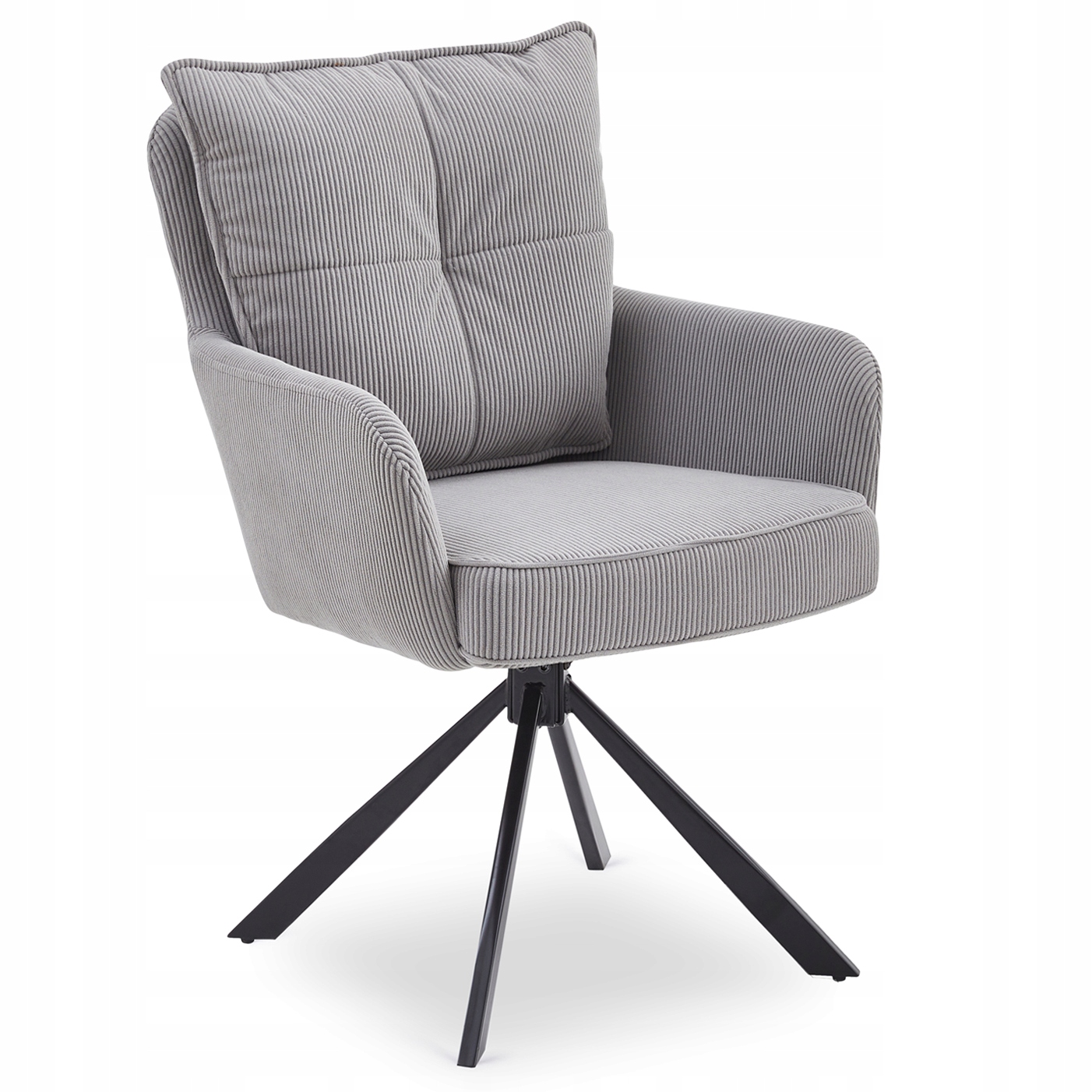 Otočné kelímkové křeslo, šedé, čalouněné pro kancelář a jídelnu City