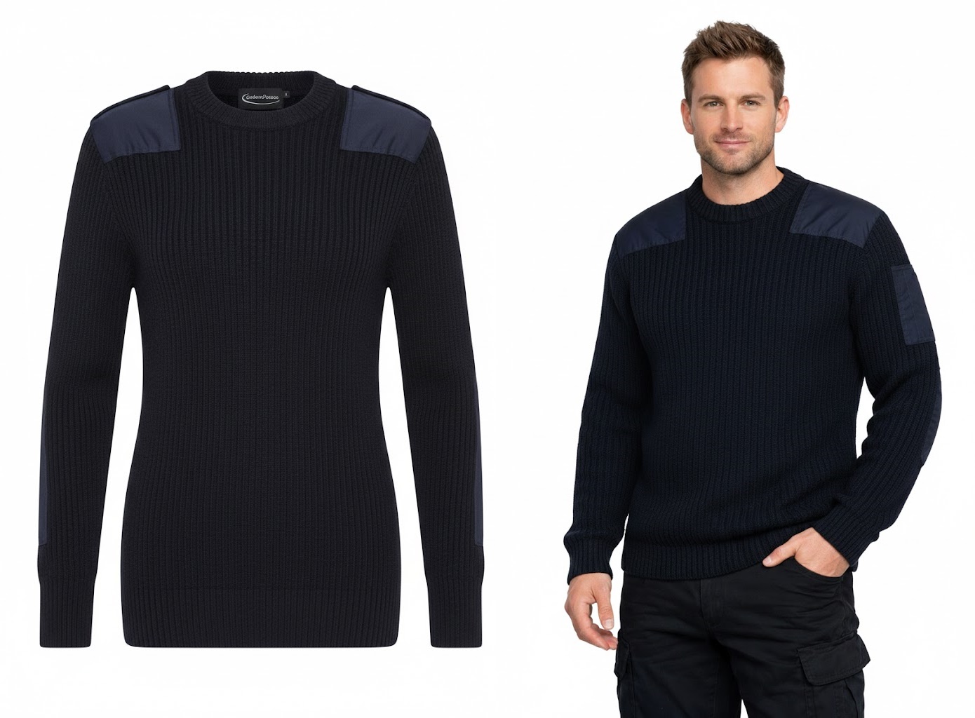 Uniform Partner vlněný teplý vojenský silný svetr 100% Vlna Wool M