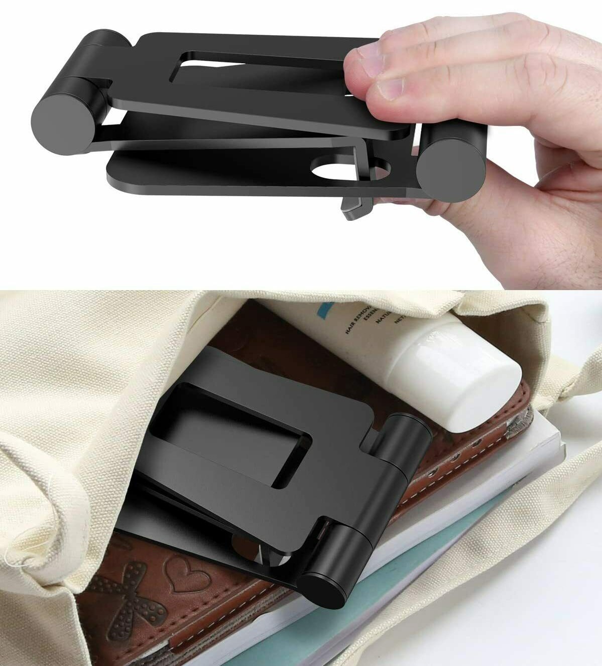 PODSTAWKA NA TELEFON TABLET SKŁADANA REGULOWANA Kolor czarny