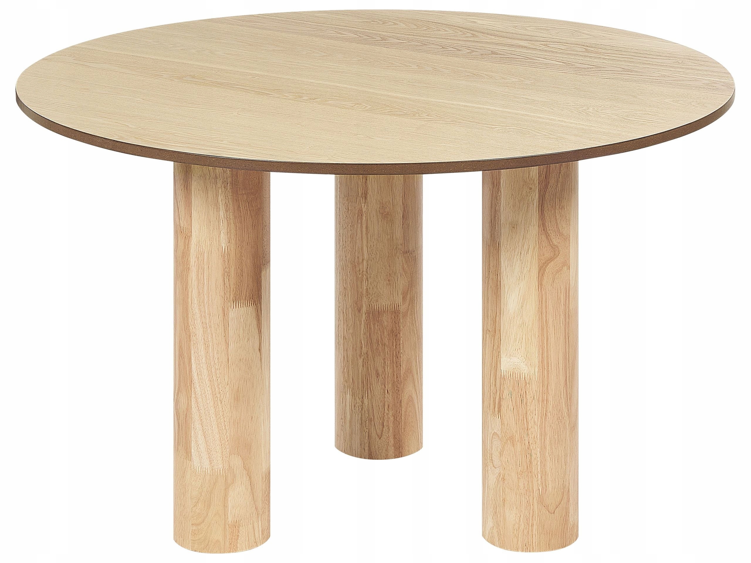 Stół do jadalni okrągły 120 cm jesion jasny