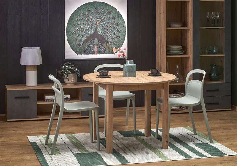Ringo Okrągły Stół rozkładany dąb craft Halmar