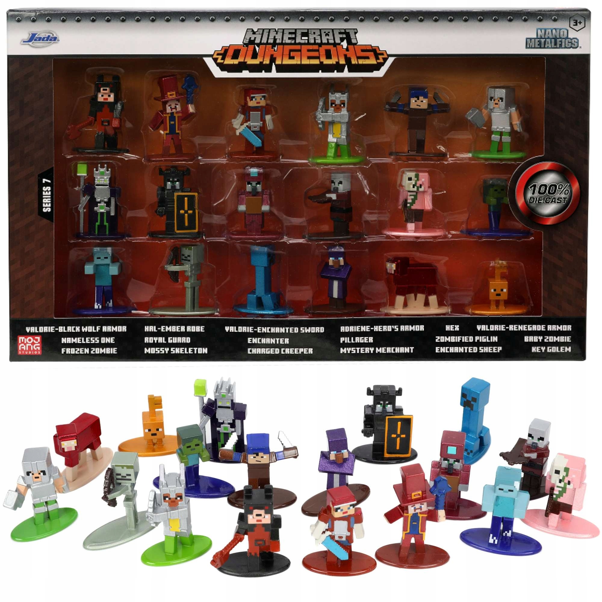 JADA Minecraft metalowe nanofigurki 18-pack, wersja 8