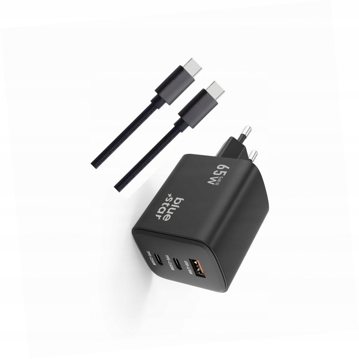 Szybka ładowarka Gan 65W z długim kablem 3 wejścia do Samsung S20 Ultra