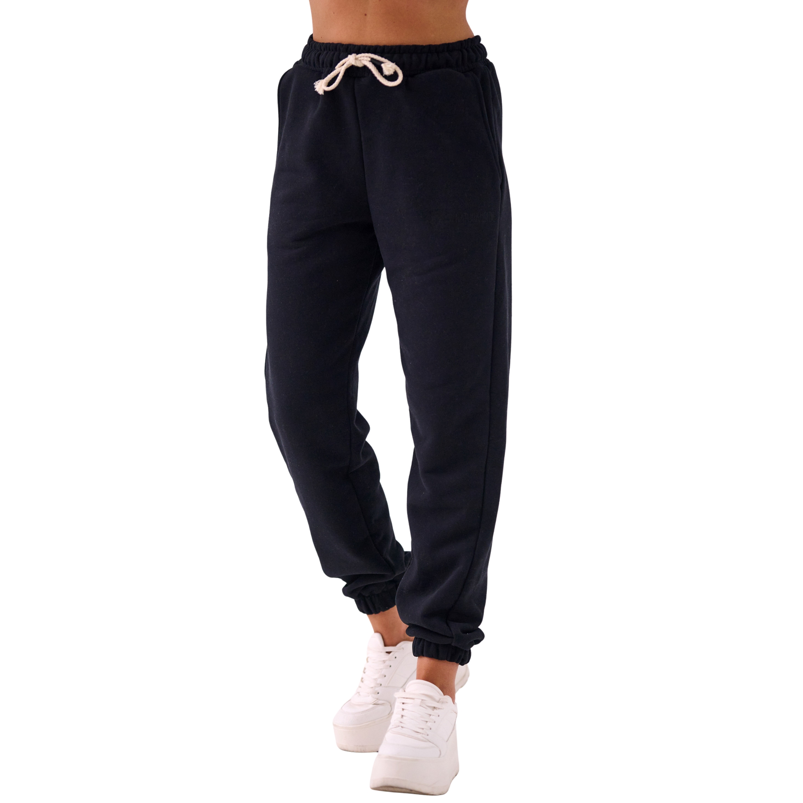 Klasické dámské basic tepláky na gumě Premium sada černá Xs/s