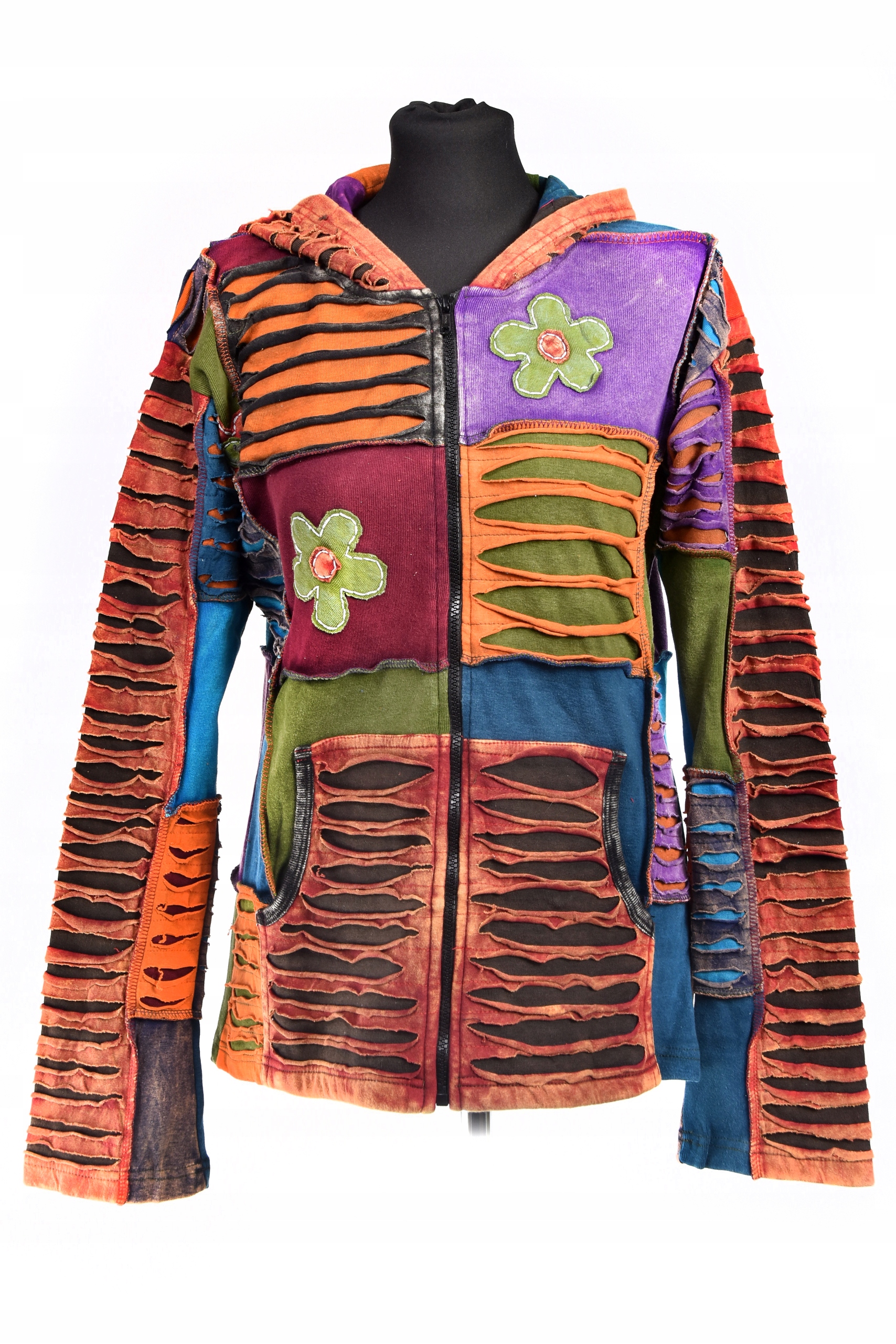 Mikina Umělecky vyrobená v Nepálu 100% Bavlna