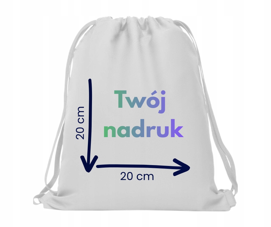 Sportovní taška na boty Premium s vaším potiskem, bílá, 10 ks