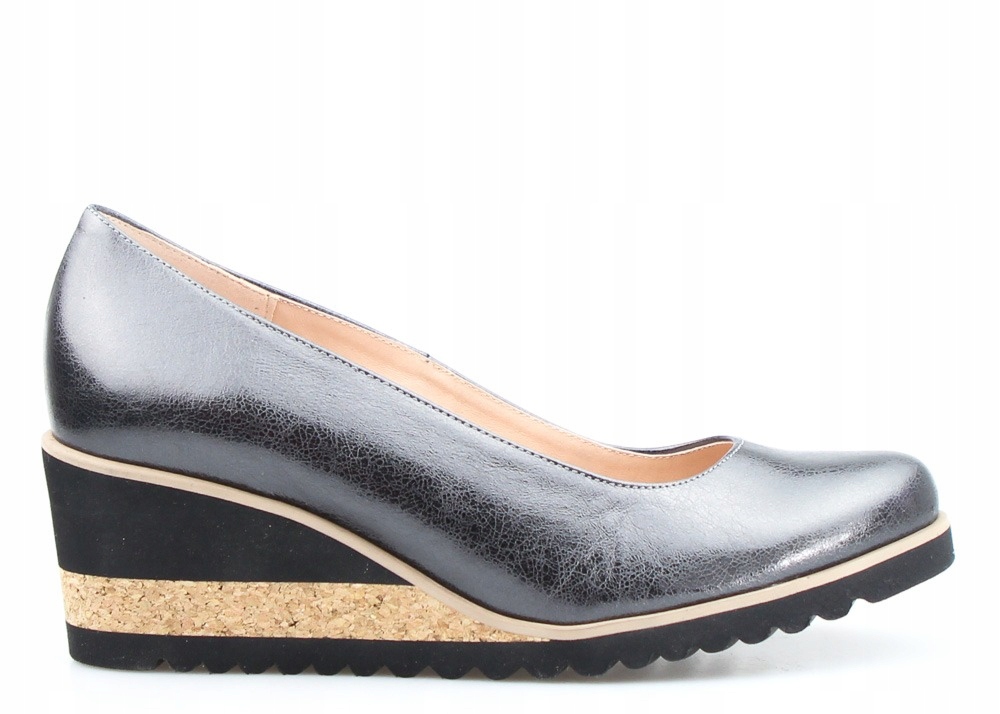 Baleríny Lodičky Na Klínku Kožené Sempre 39