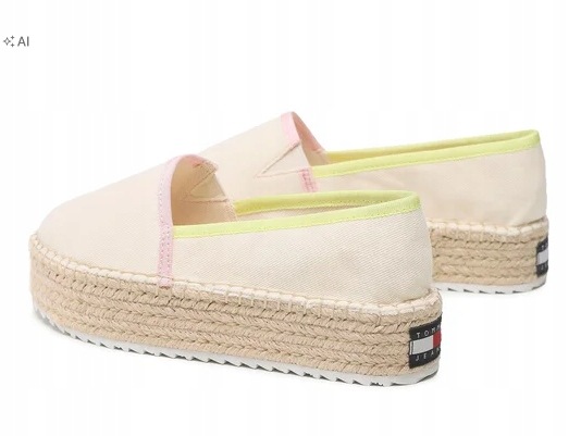 Tommy Jeans Dámské Nazouvací Espadrilky Béžové 40 3P8G1* EU40 3P8