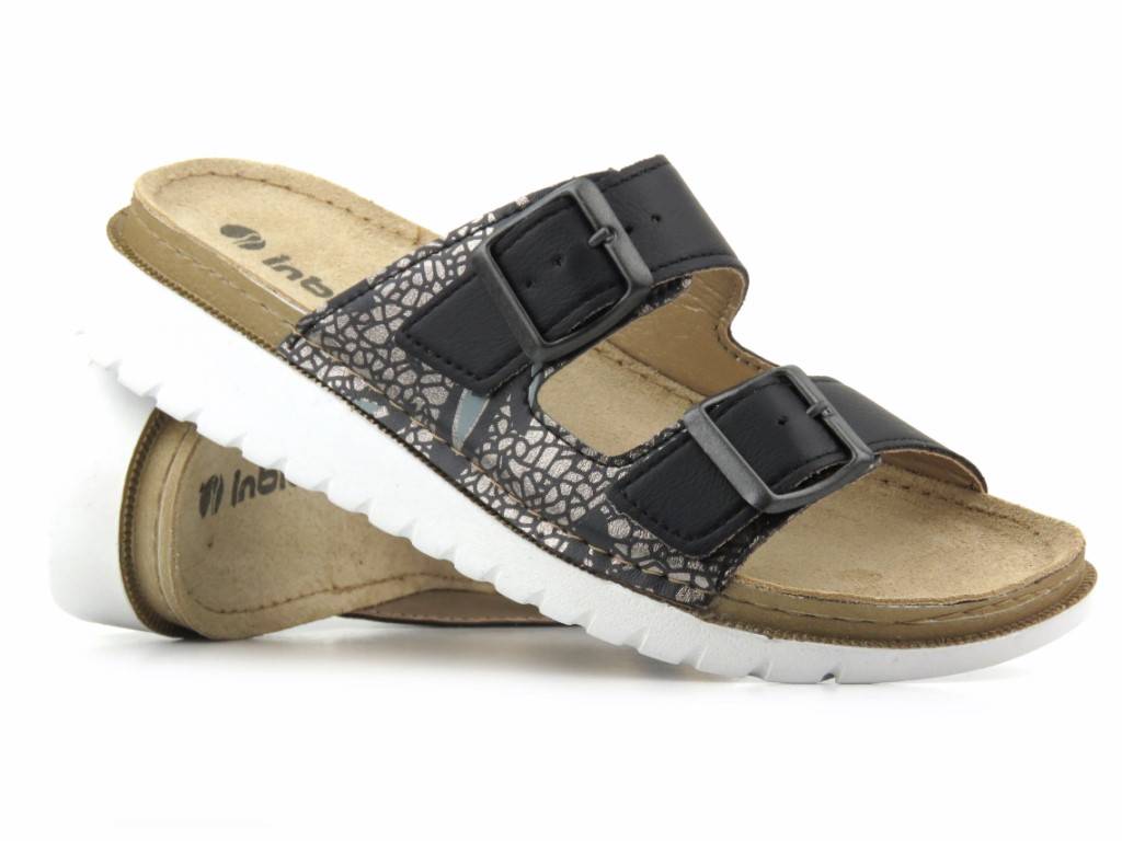 KLAPKI DAMSKIE INBLU WKŁADKA SKÓRA CN33 PROFILOWANE 37 CZARNE Marka Inblu