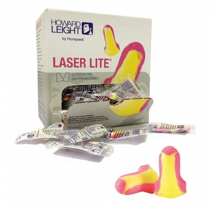Špunty do uší z pěny Honeywell Laser Lite 200 párů En 352-2 Snr 35 dB