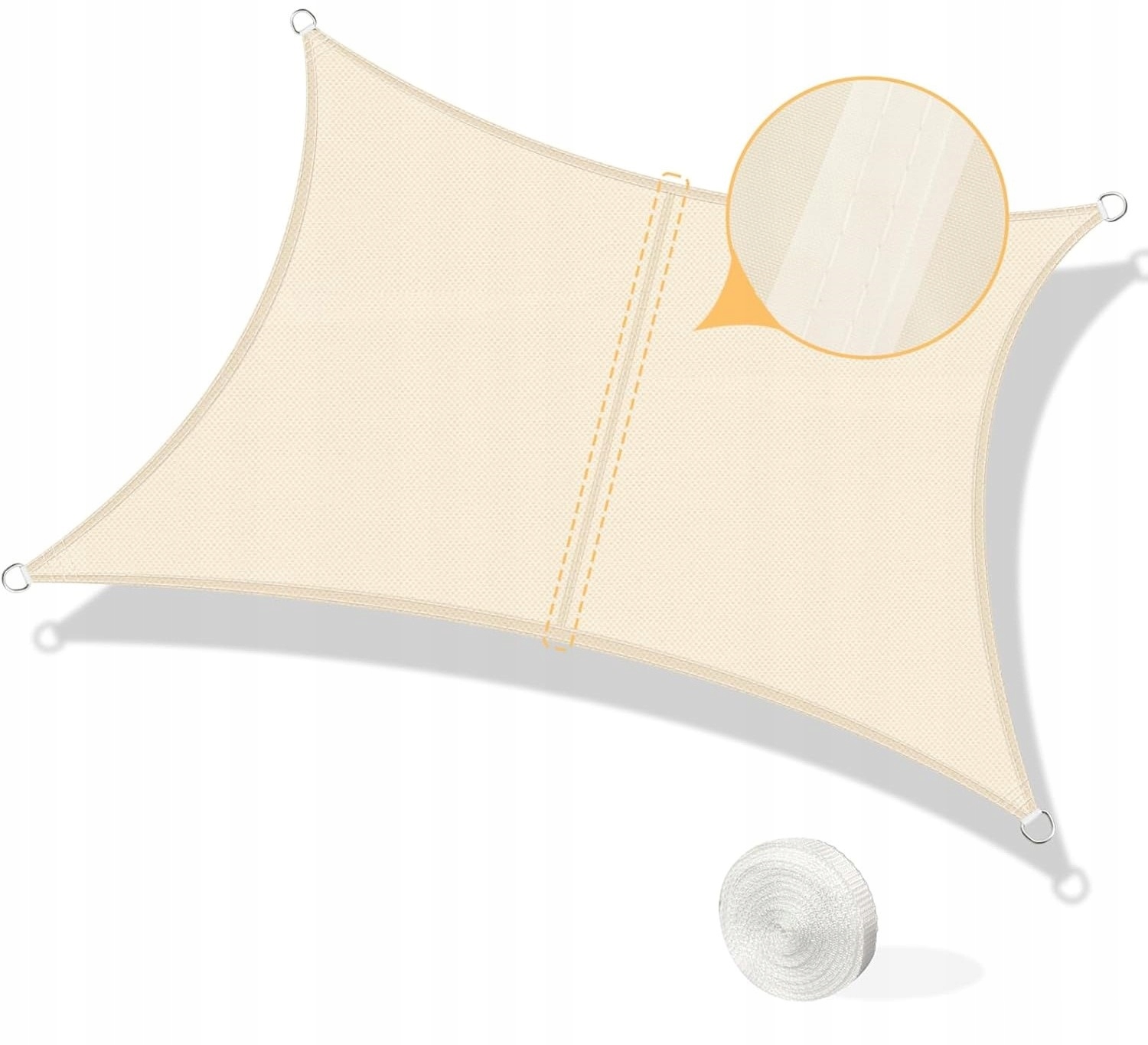 Protislnečná clona 3x4 m 180 g/m² Ochrana pred slnkom Uv zastrešenie