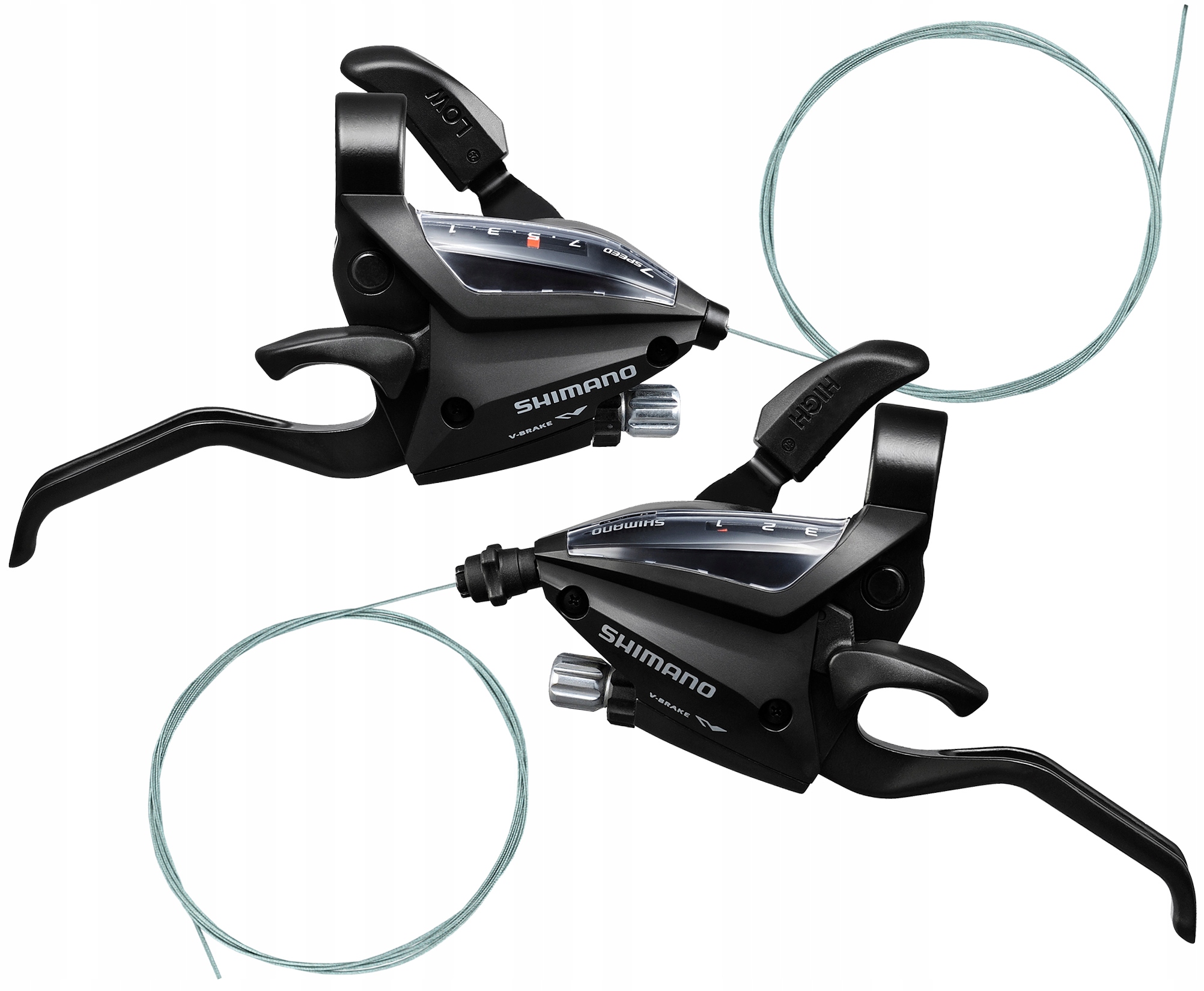 2x klamkomanetka Shimano ST-EF500 zestaw 3x7 prawa i lewa