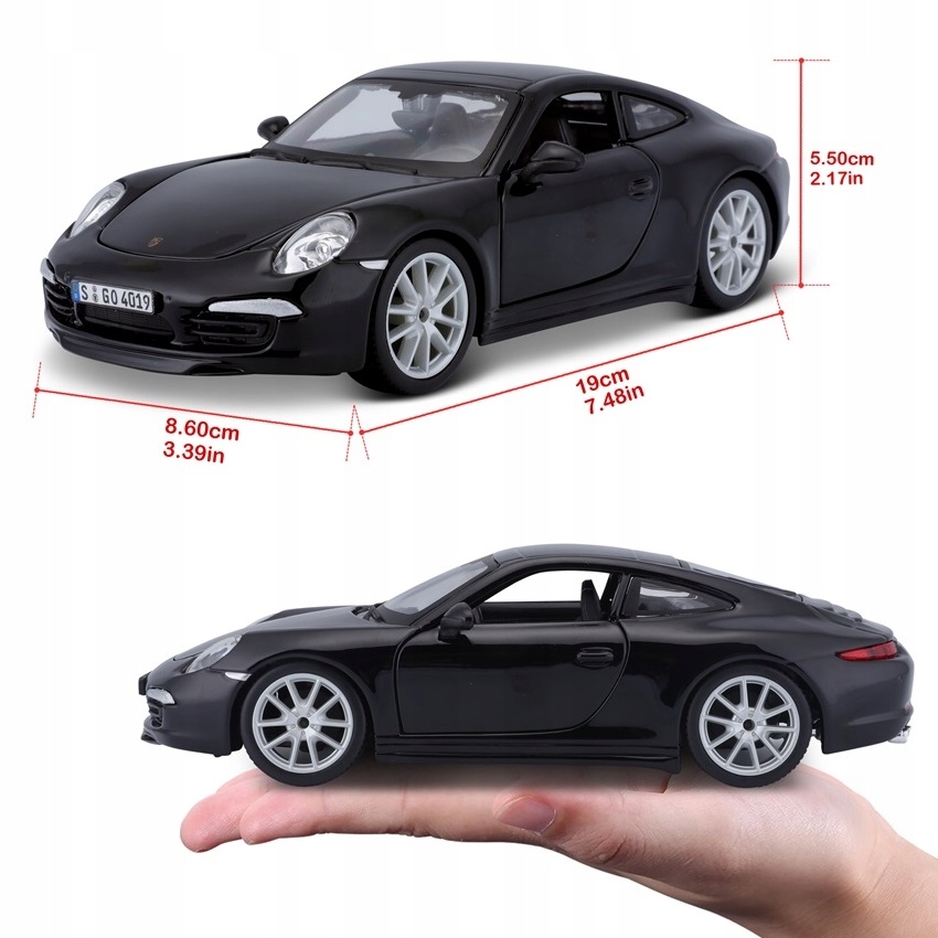 Porsche 911 Carrera S 1:24 model Bburago 18-21065 Waga produktu z opakowaniem jednostkowym 0.3 kg