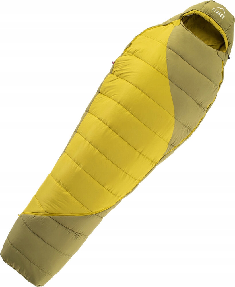 Turistický Spací Pytel Mumie Elbrus Karakol Primaloft Žlutý 220X80X55 CM