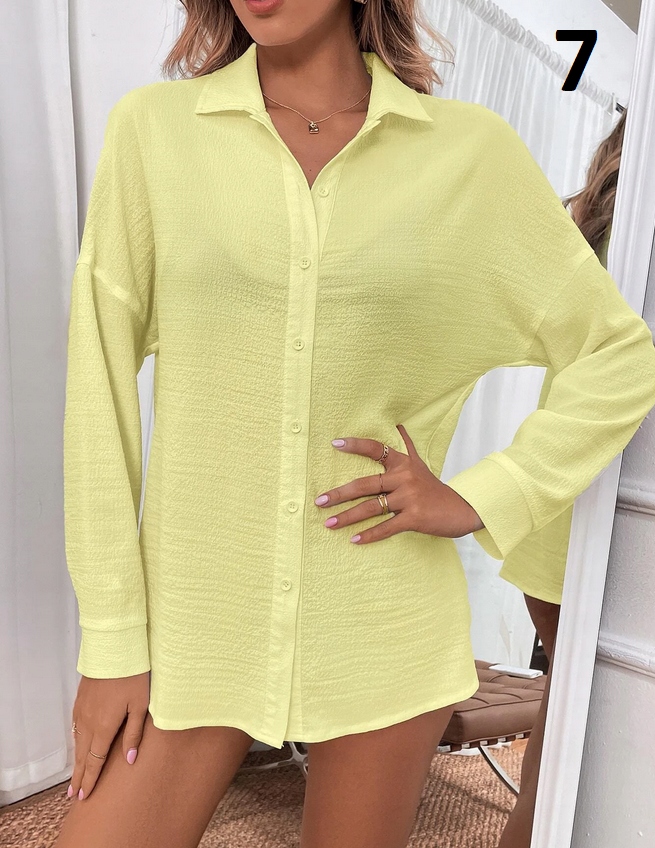 ELEGANCKA MODNA KOSZULA DAMSKA BLUZKA KOLORY M Wzór dominujący bez wzoru