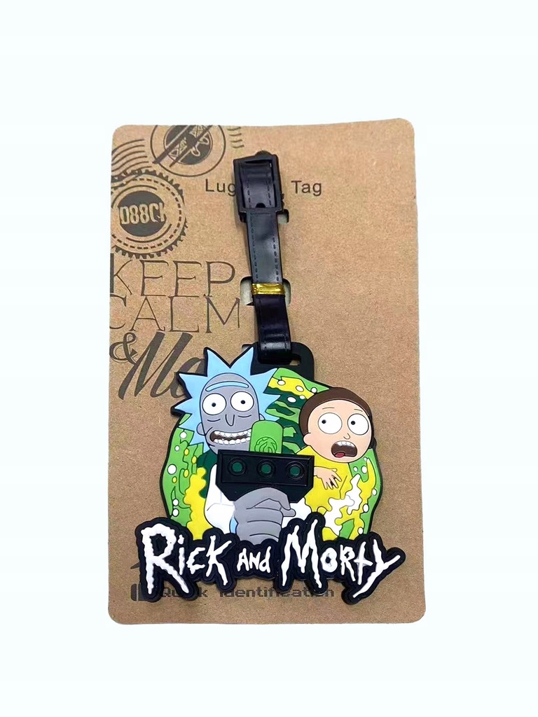 Zawieszka Przypinka Adresówka Tag do walizki plecaka torby Rick i Morty