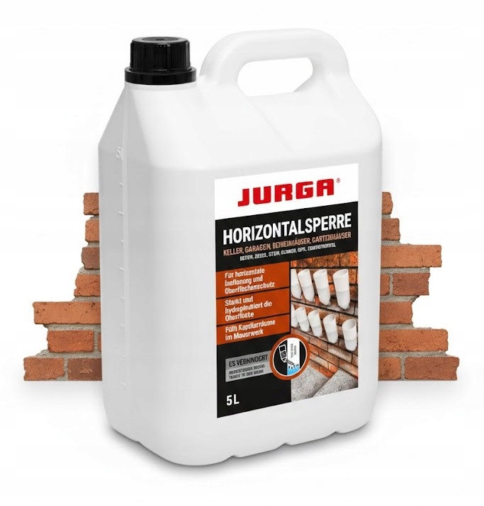 Jurga Płyn do iniekcji 5L osuszanie murów, izolacja pozioma, piwnice