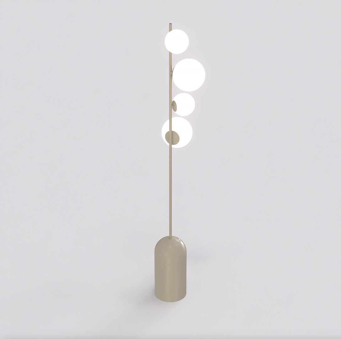 Stojacia lampa Etno LP4 Mokka minimalistická podlahová lampa