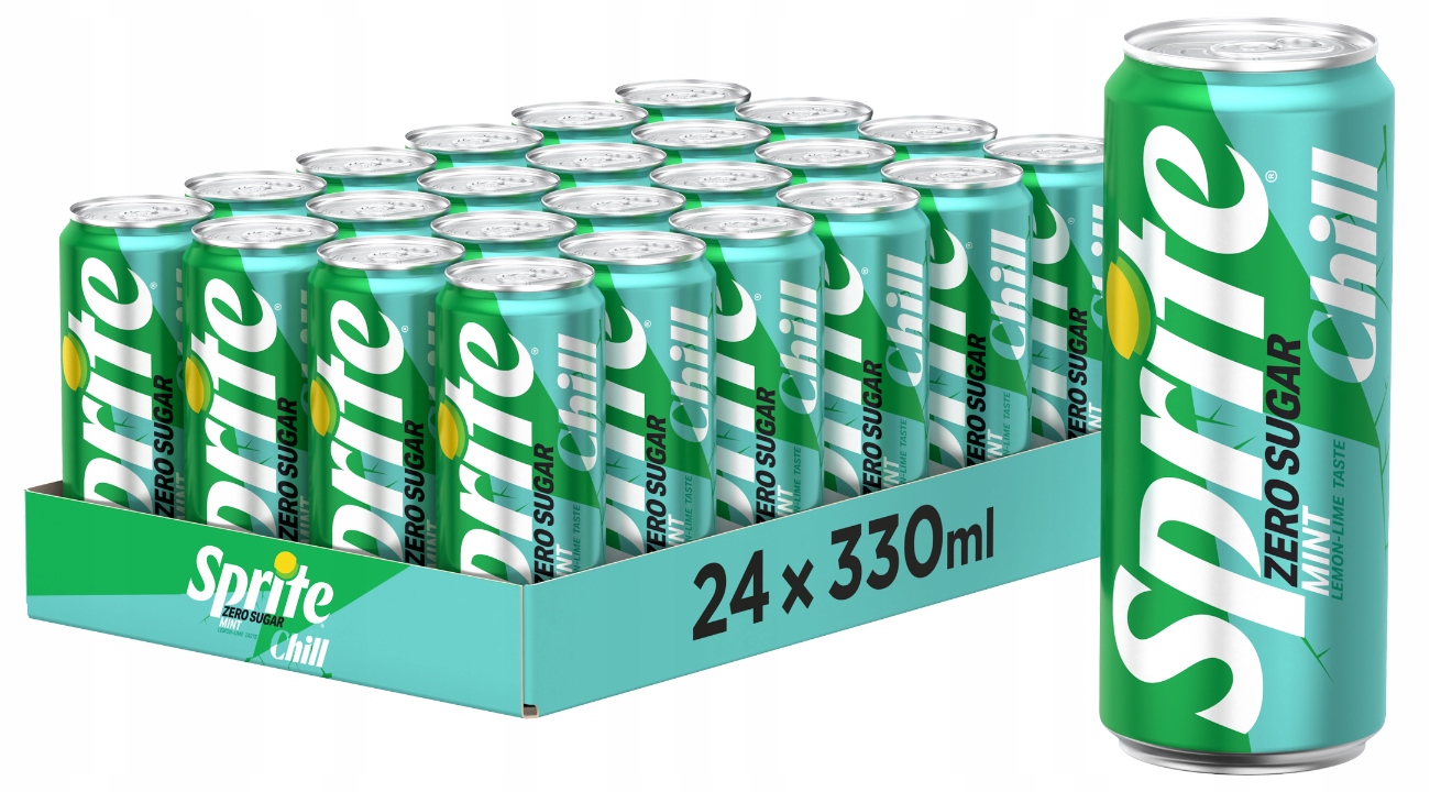 Sprite Zero Cytrynowo Limonkowy Mint Chill 330ml 24szt Drs