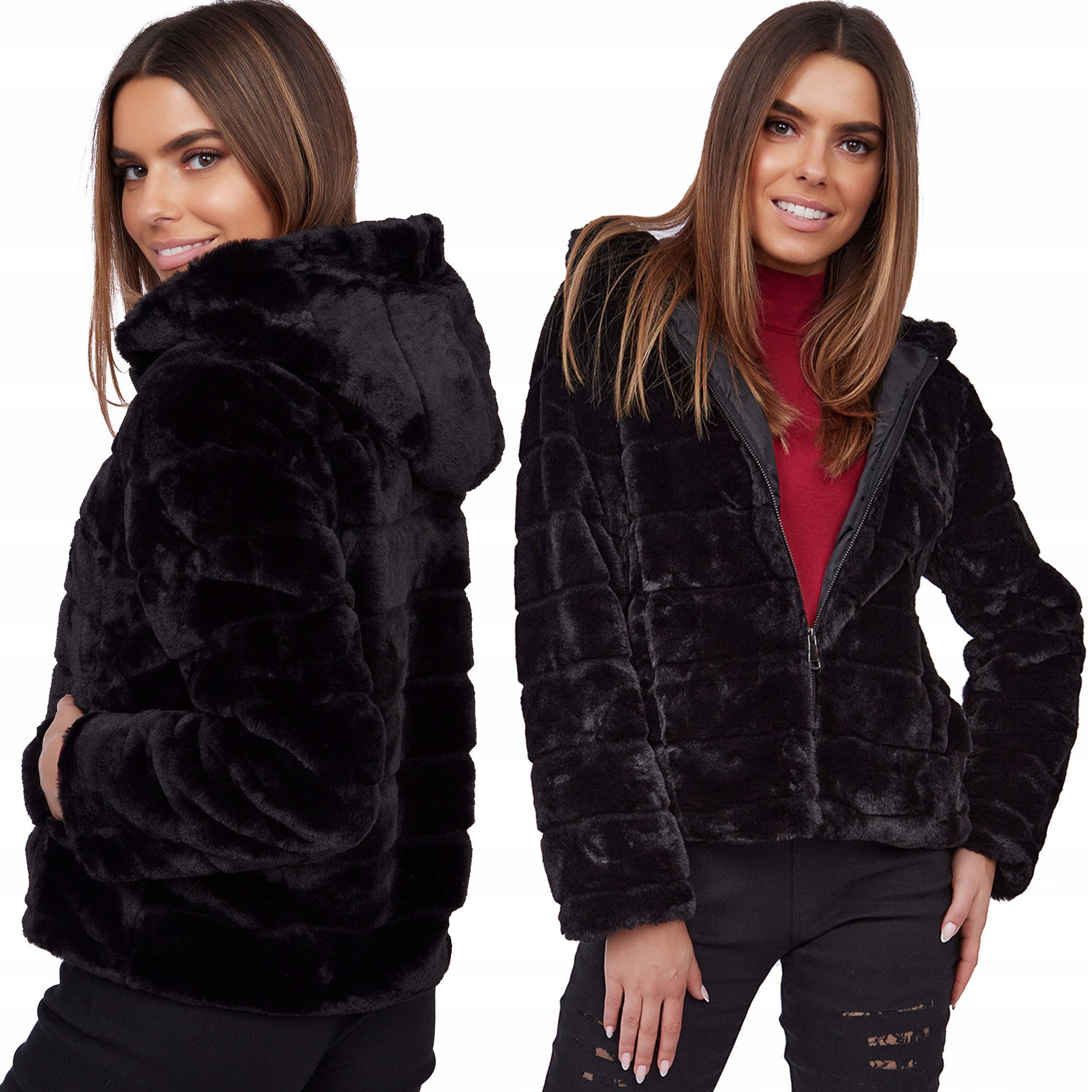 

827__M/38_FUTERKO Kurtka Futrzana Krótkie Milutkie