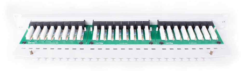 Patch Panel Utp CAT.5E 24 Portů Šedá/bílá