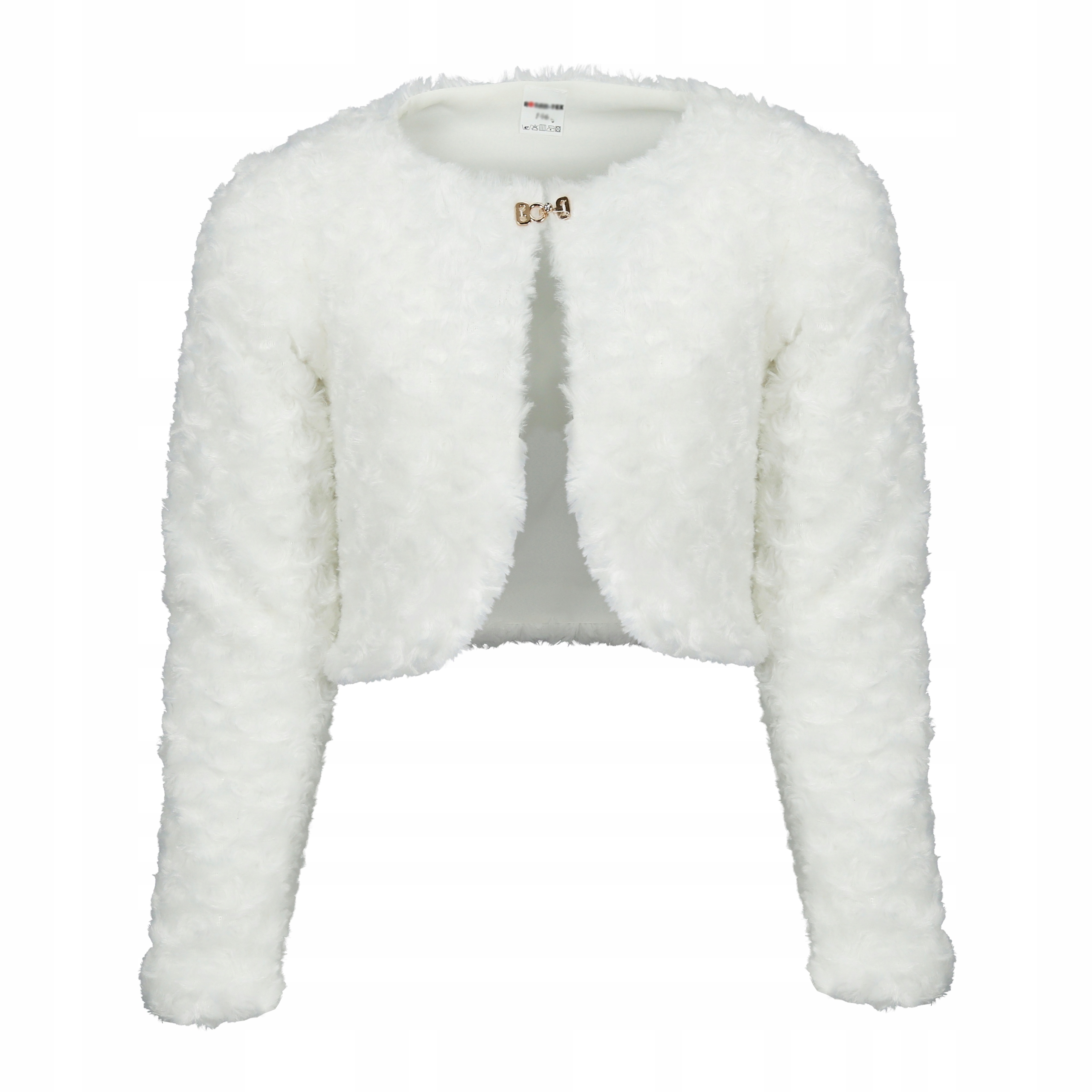 Bolerko futerko narzutka KOMUNIA WESELE 146 ecru