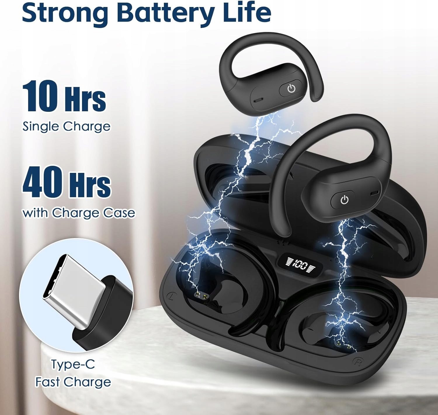 Słuchawki bezprzewodowe zauszne OPENEAR Lento Rodzaj słuchawek zauszne