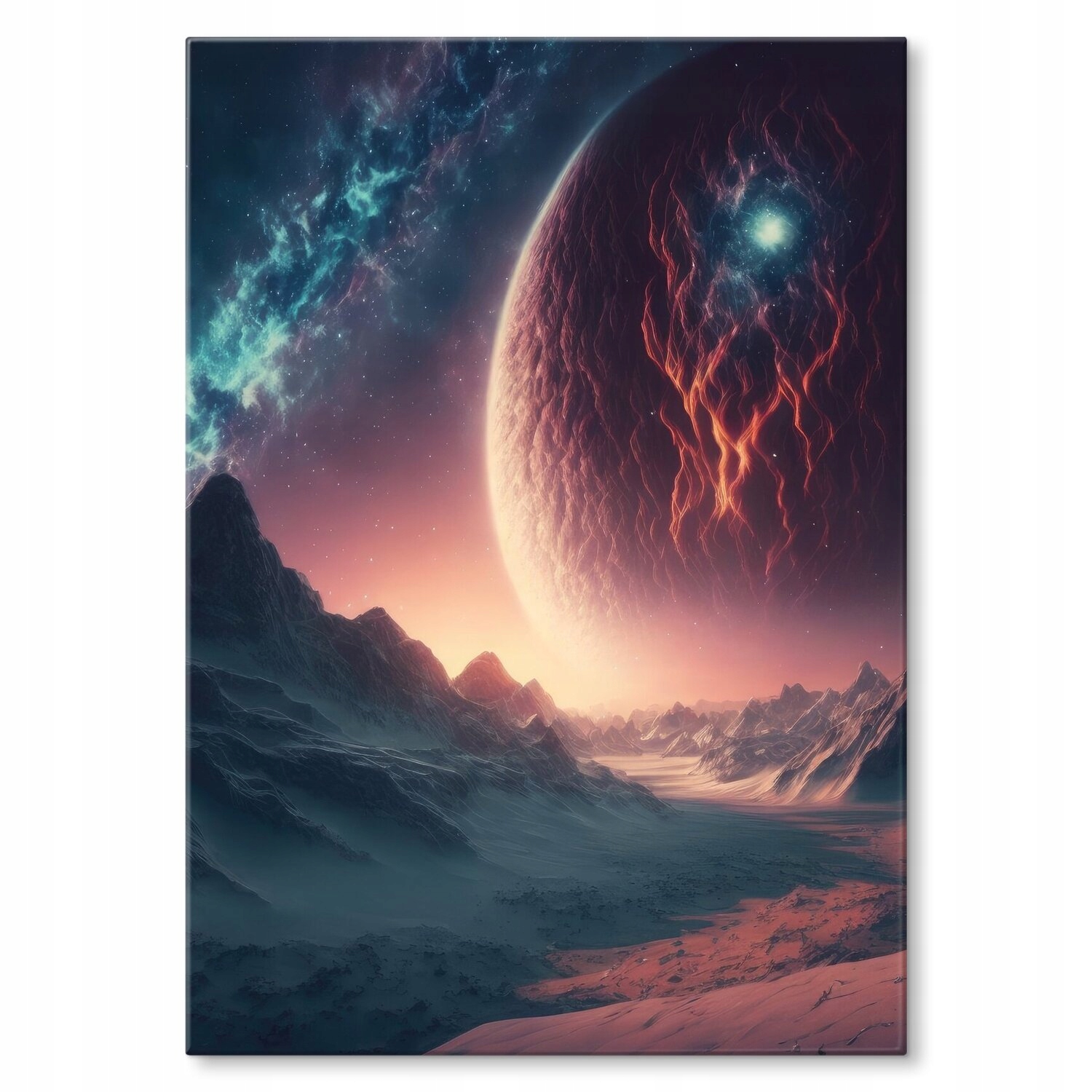 Kovový plakát abstract moon Szyld Plech 30 x 42 cm Dárek