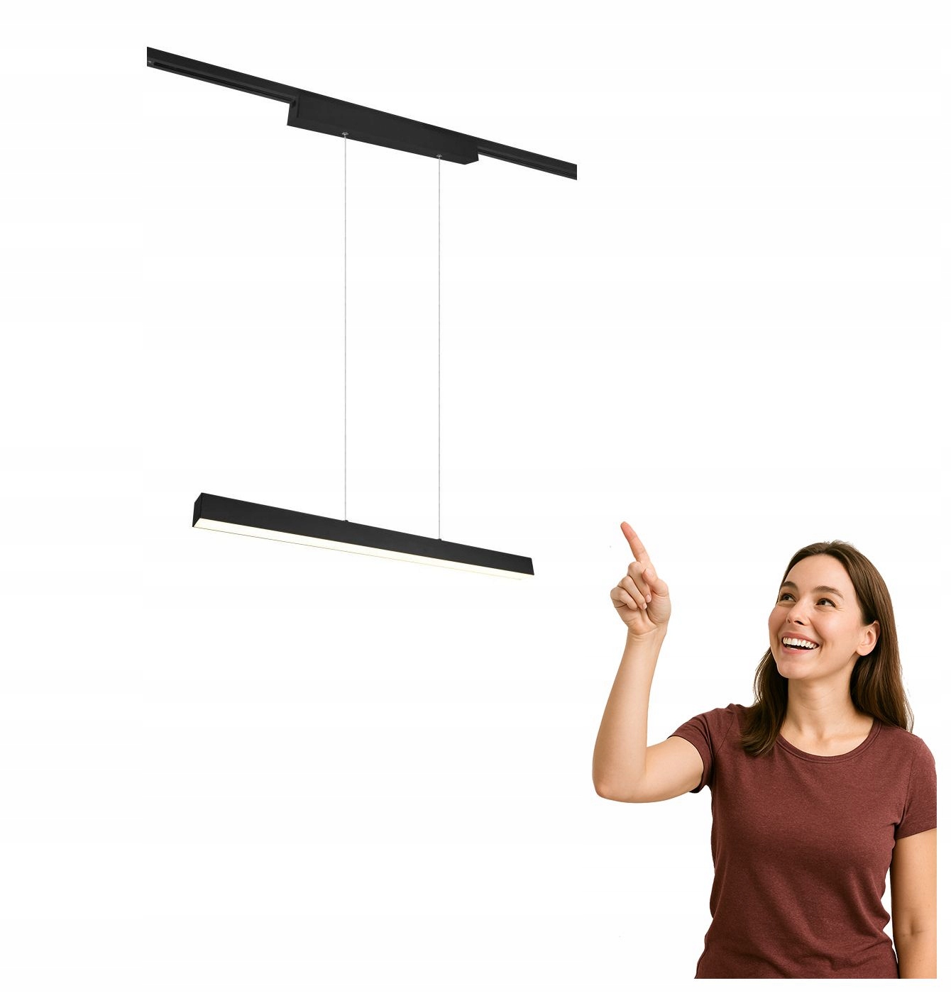 Závěsná kolejnicová lampa 2-okruhová Duoline Led 29W Trio