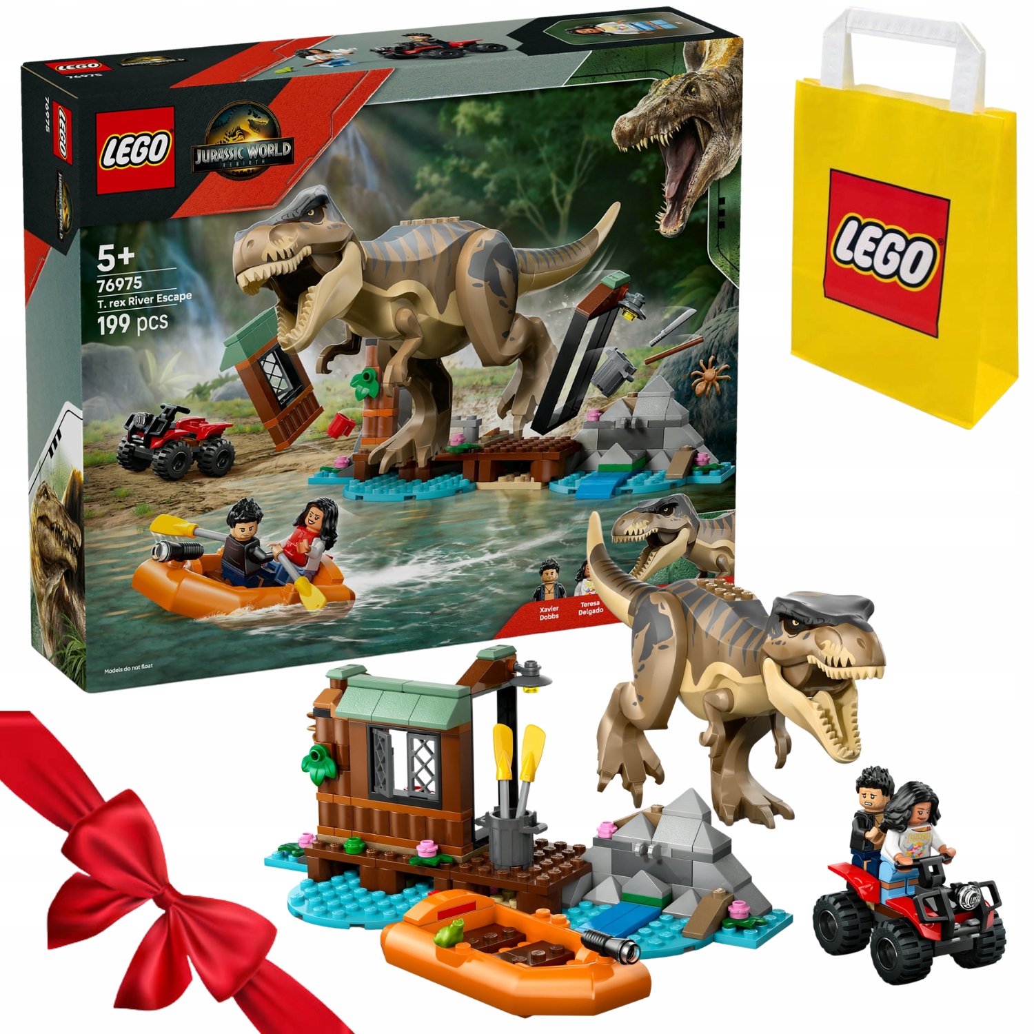 Zestaw Klocków Lego Jurassic World 76975 Ucieczka Rzeką Przed Tyranozaurem