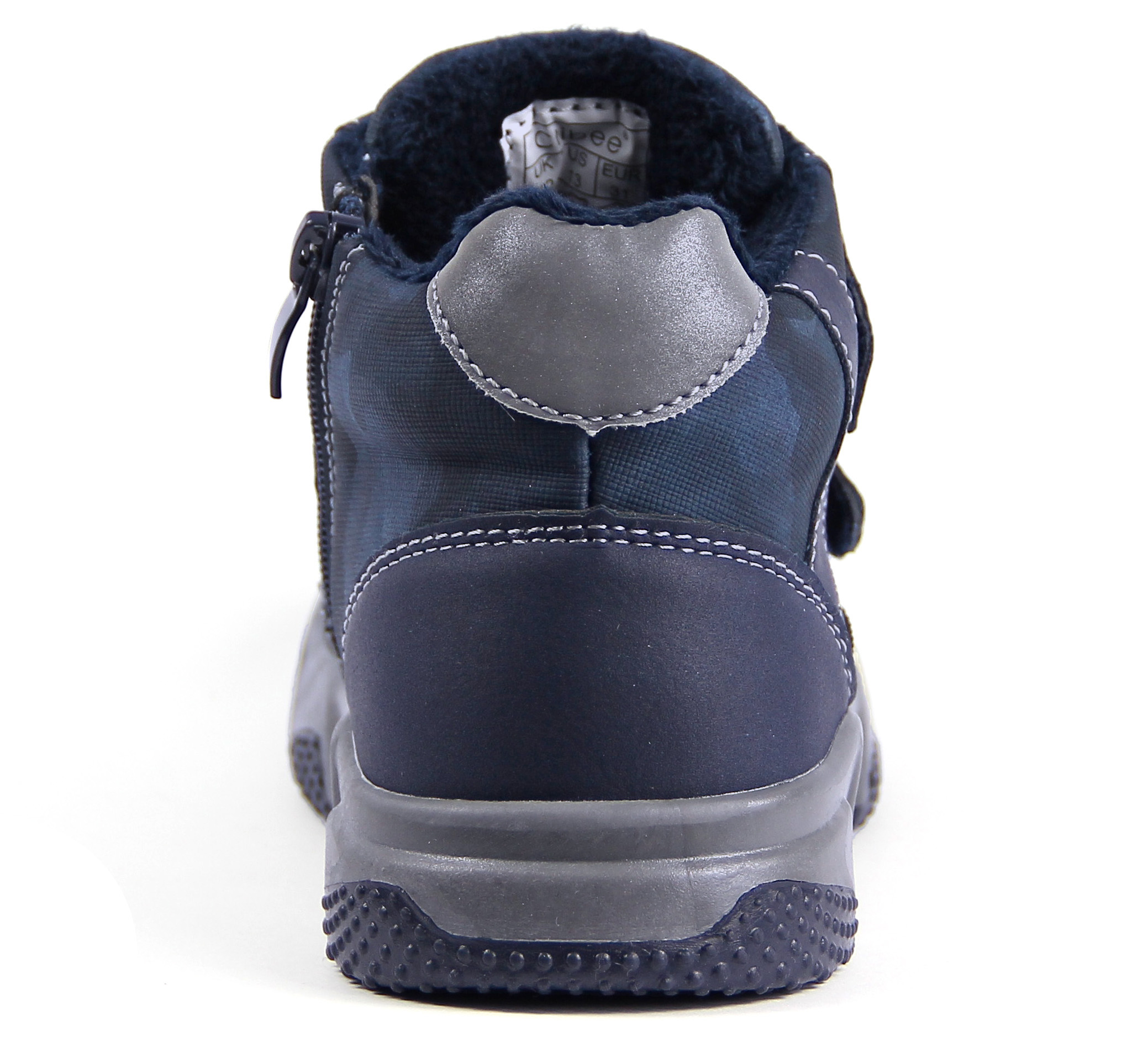 TRZEWIKI CHŁOPIĘCE BUTY OCIEPLANE ODBLASKI RZEP 31 Kolor niebieski
