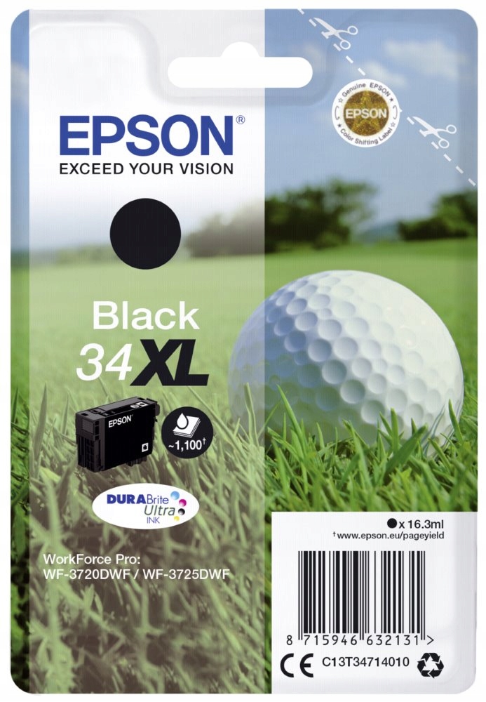 Epson T3471/ Singlepack Black 34XL DURABrite Ultra Ink XL