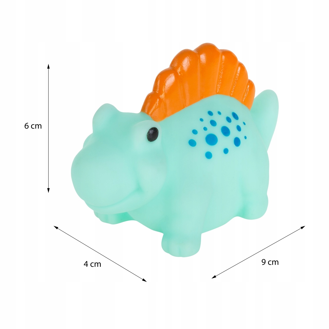 ZABAWKI KĄPIELOWE GUMOWE ZABAWKI DO KĄPIELI EKIPA DINOZAURÓW AKUKU 5 szt. Płeć unisex