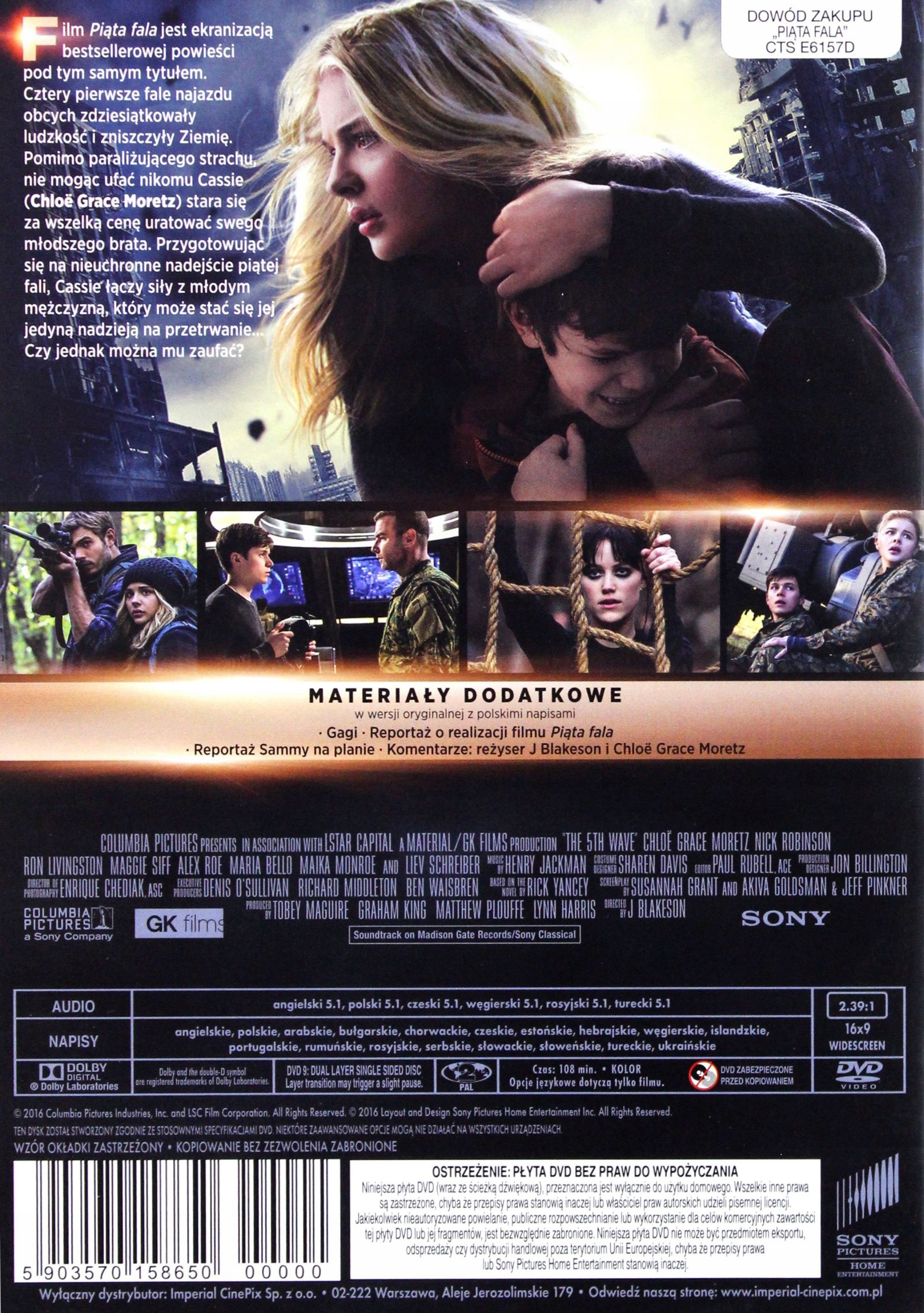 PIĄTA FALA (DVD) Stan opakowania oryginalne