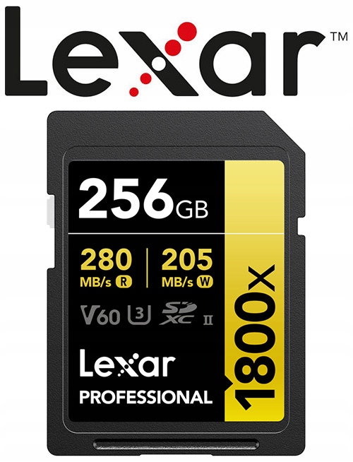 KA.LEXAR SDXC 256GB PRO 2000X Pojemność karty 256 GB