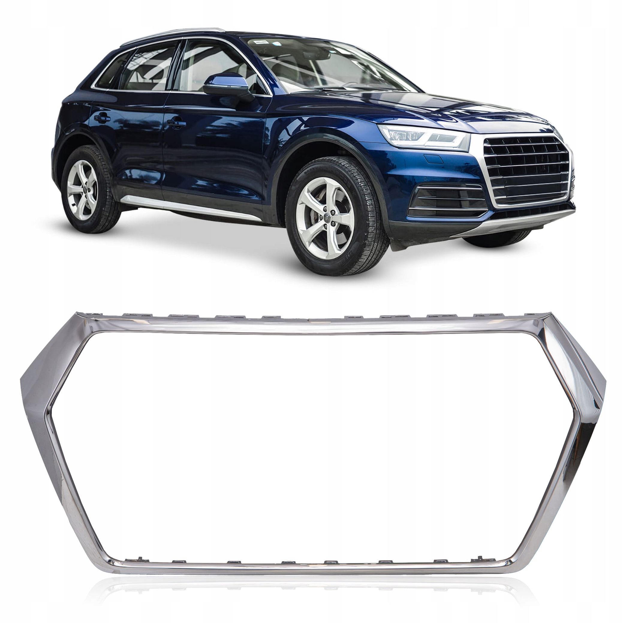 AUDI Q7 SQ7 15-20 PRZED FACELIFTINGIEM CHROMOWANA RAMKA GRILLA 4M0853651F