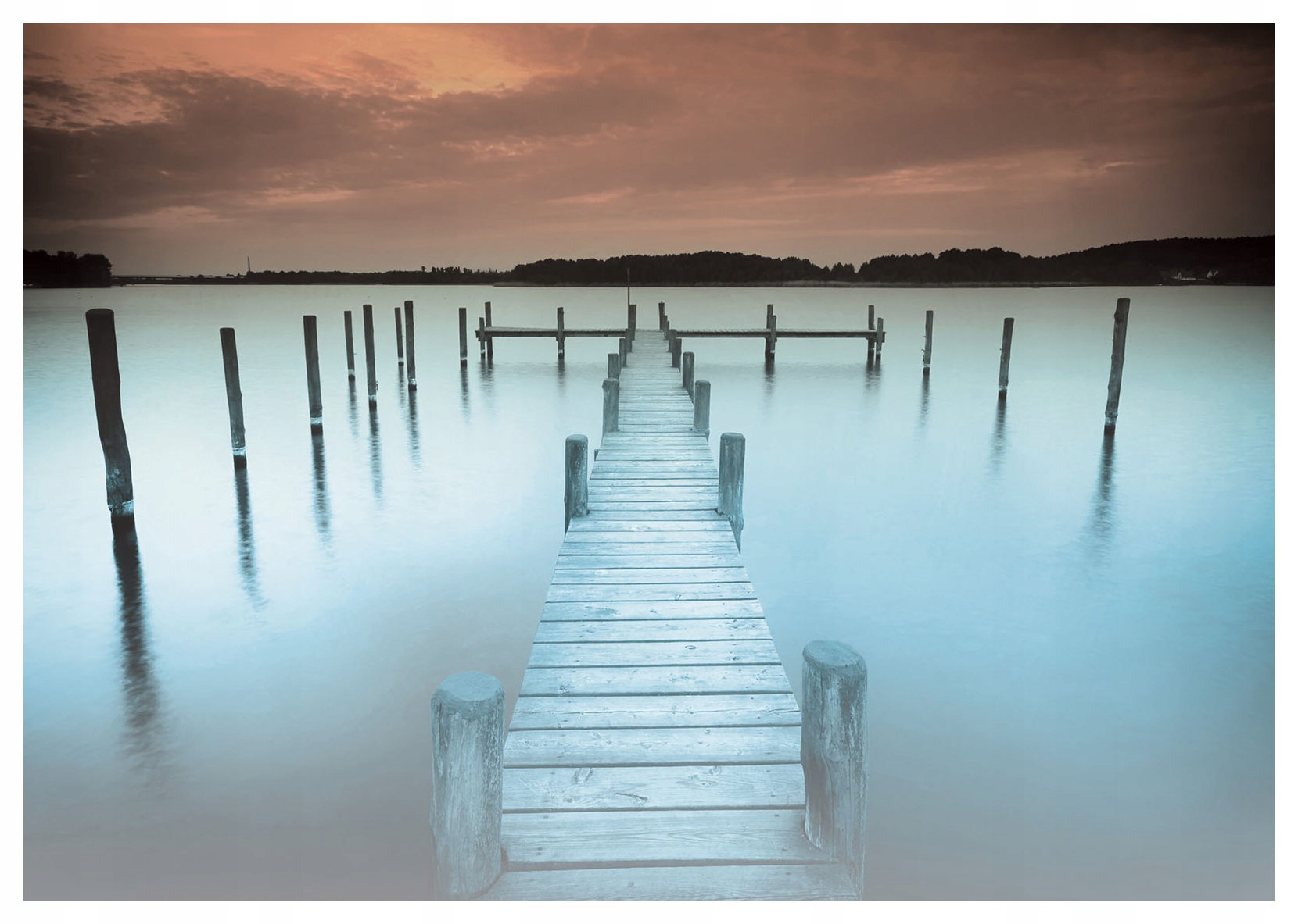Fototapeta Dřevěné Molo Západ Slunce Mořská krajina 312x219 lepidlo