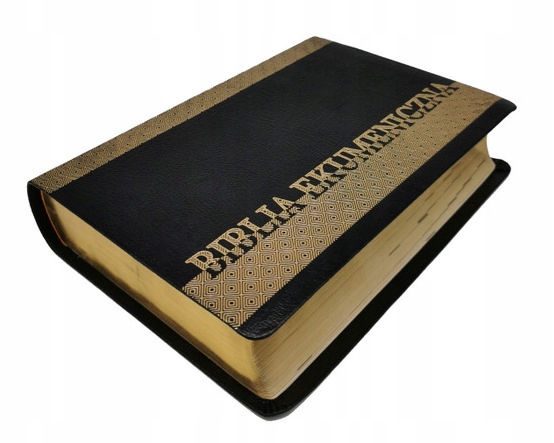 

Biblia Ekumeniczna, oprawa skórzana, złocenia
