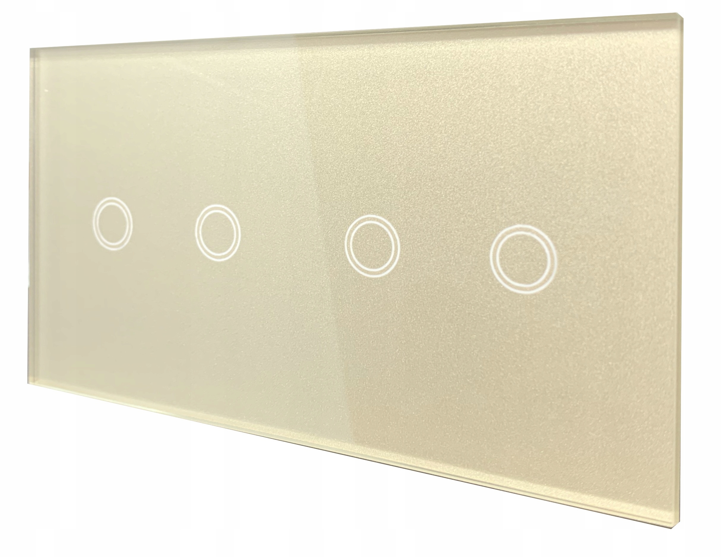 

Włącznik Światła Dotykowy Szklany Panel Złoty 2+2