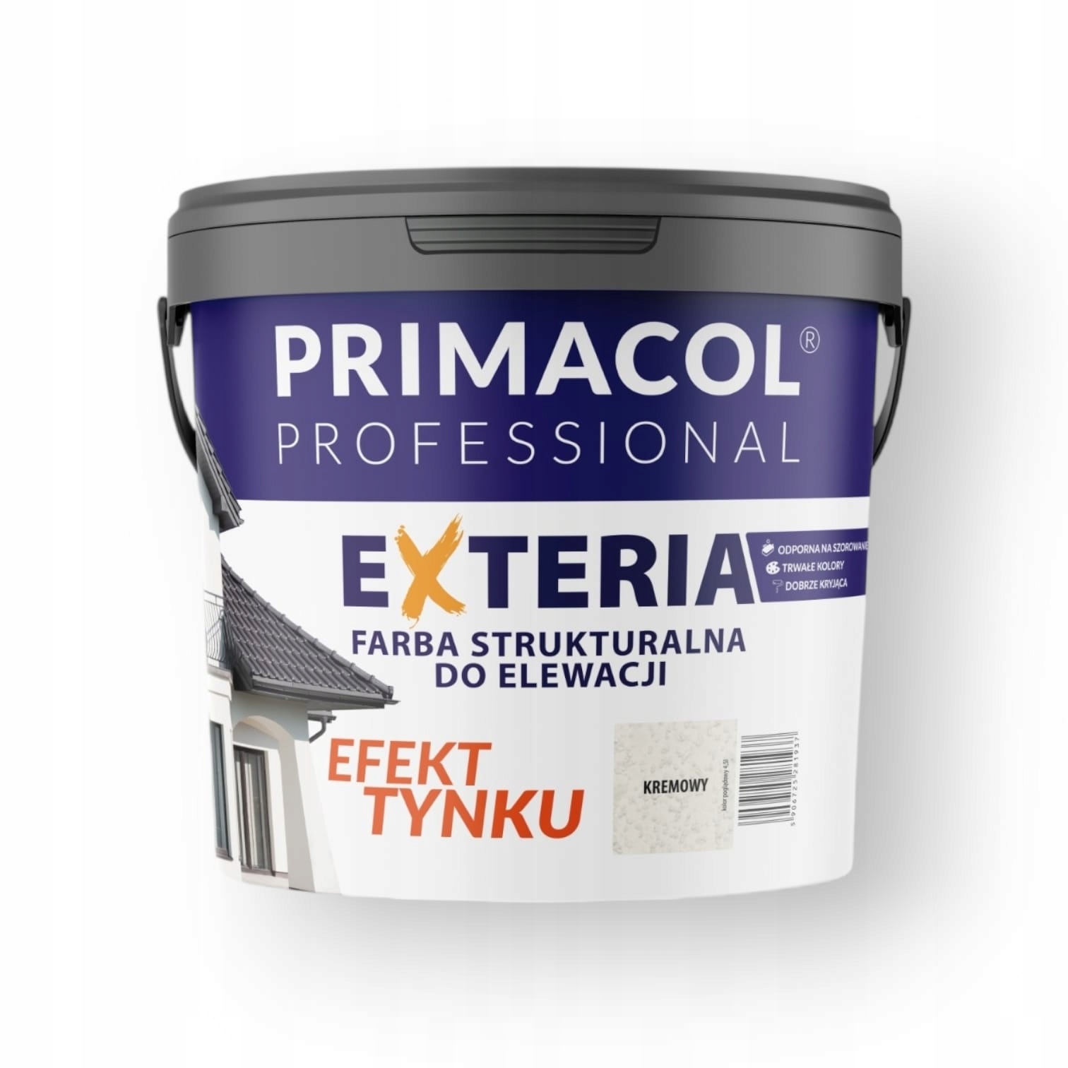 Farba Fasadowa Exteria Strukturalna 4,5L Kremowy Primacol Professional