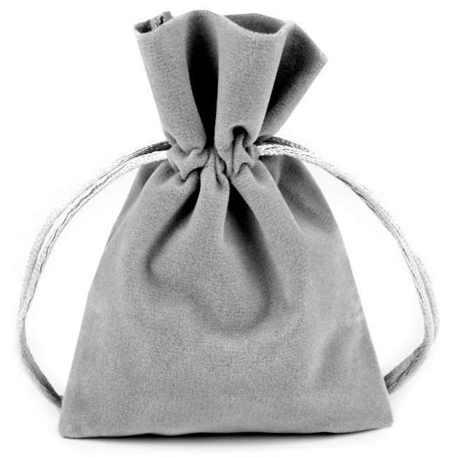 Sakiewka na kości - welur szara