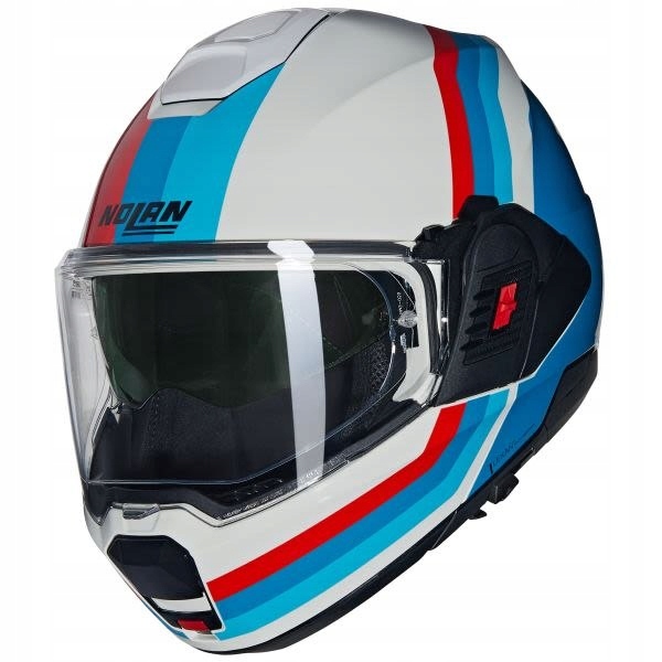 Helma Čeľusť Nolan N120-1 Lineo farba biela/červená Nolan N1F000732-347-S