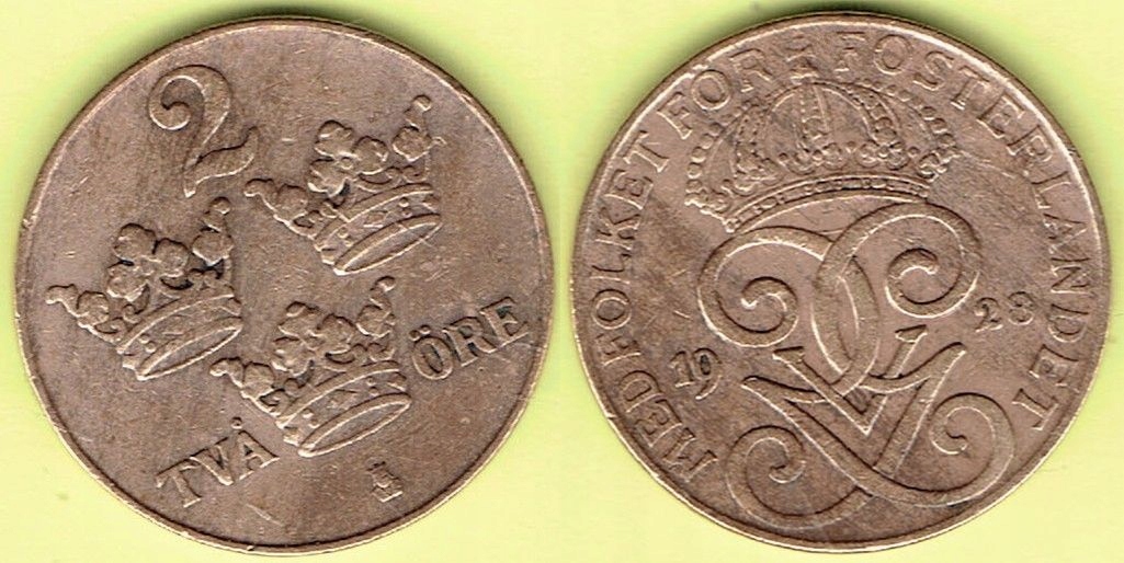 Szwecja 2 Ore 1928 r.